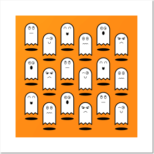 Cute Halloween Ghosts Posters and Art